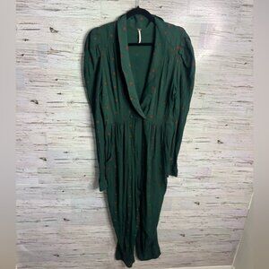 Free people Star eyes jumpsuit green size large